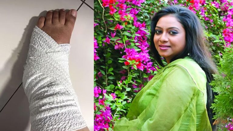 মোবাইলে কথা বলার সময় দুর্ঘটনায় আহত নায়িকা শাবনূর
