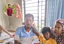লালমোহনে দুর্ঘটনায় গুরুতর আহত সন্তানের চিকিৎসার সহযোগিতার জন্য বাবার আকুতি